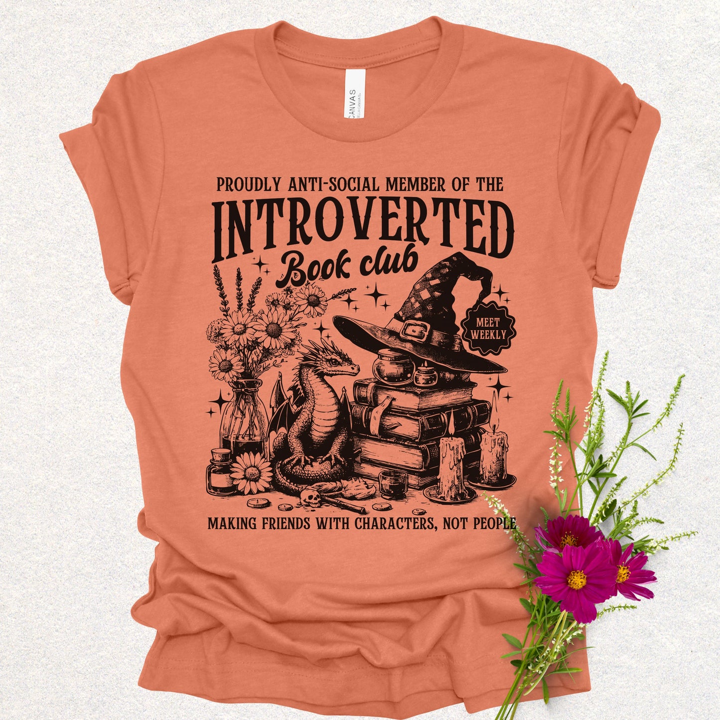 Introverted Book Club Tee