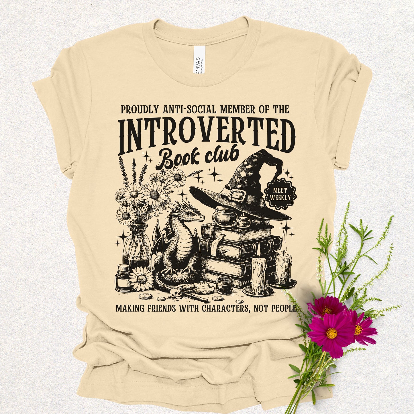 Introverted Book Club Tee