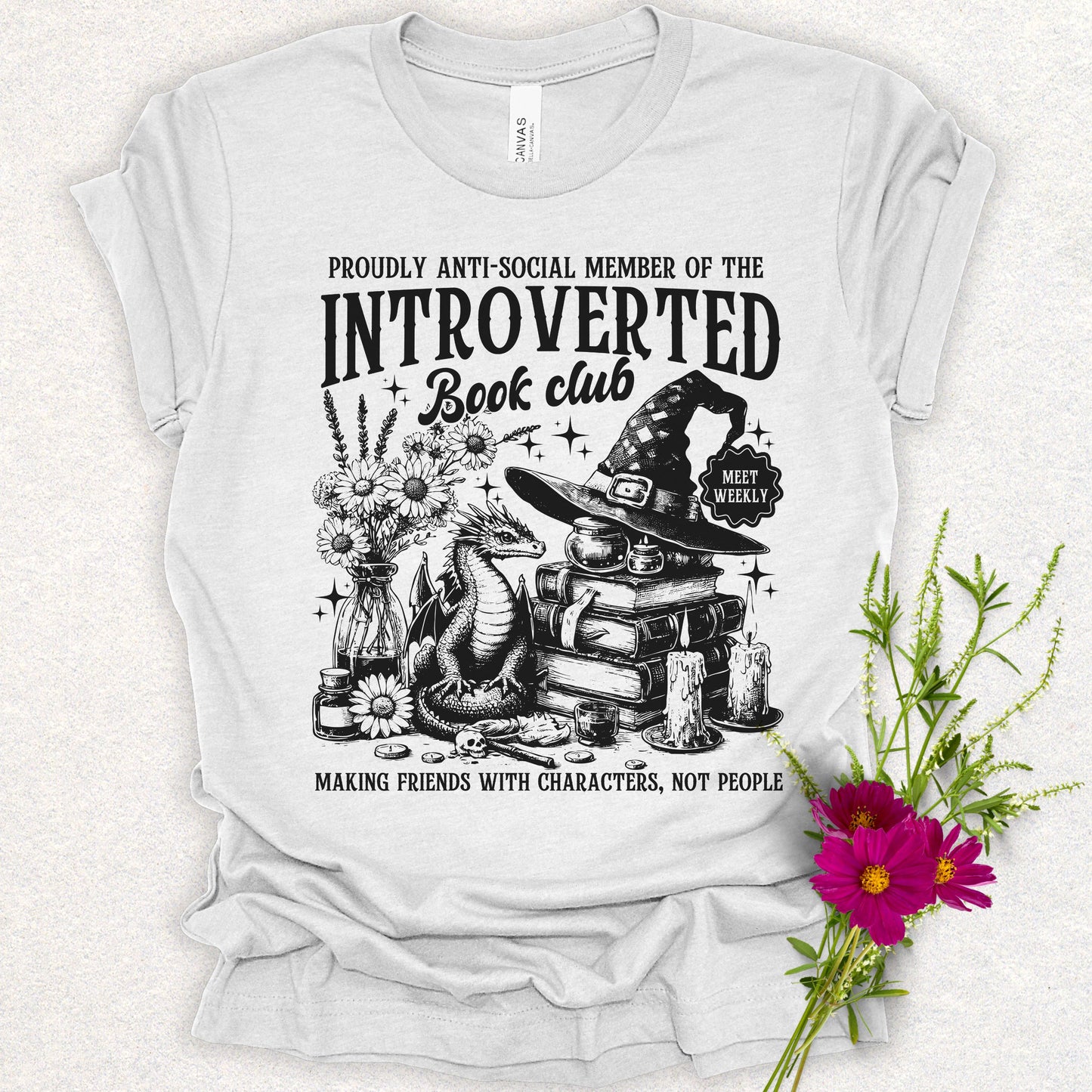 Introverted Book Club Tee