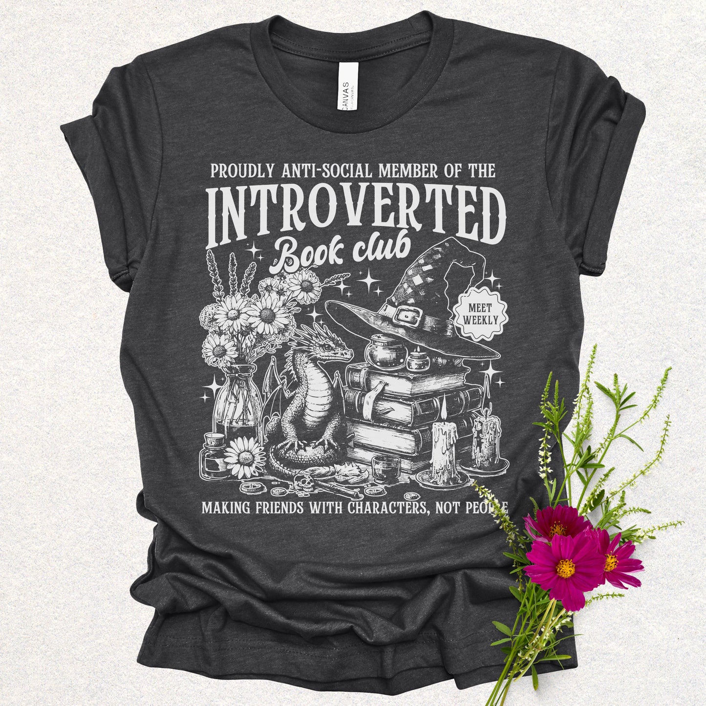 Introverted Book Club Tee