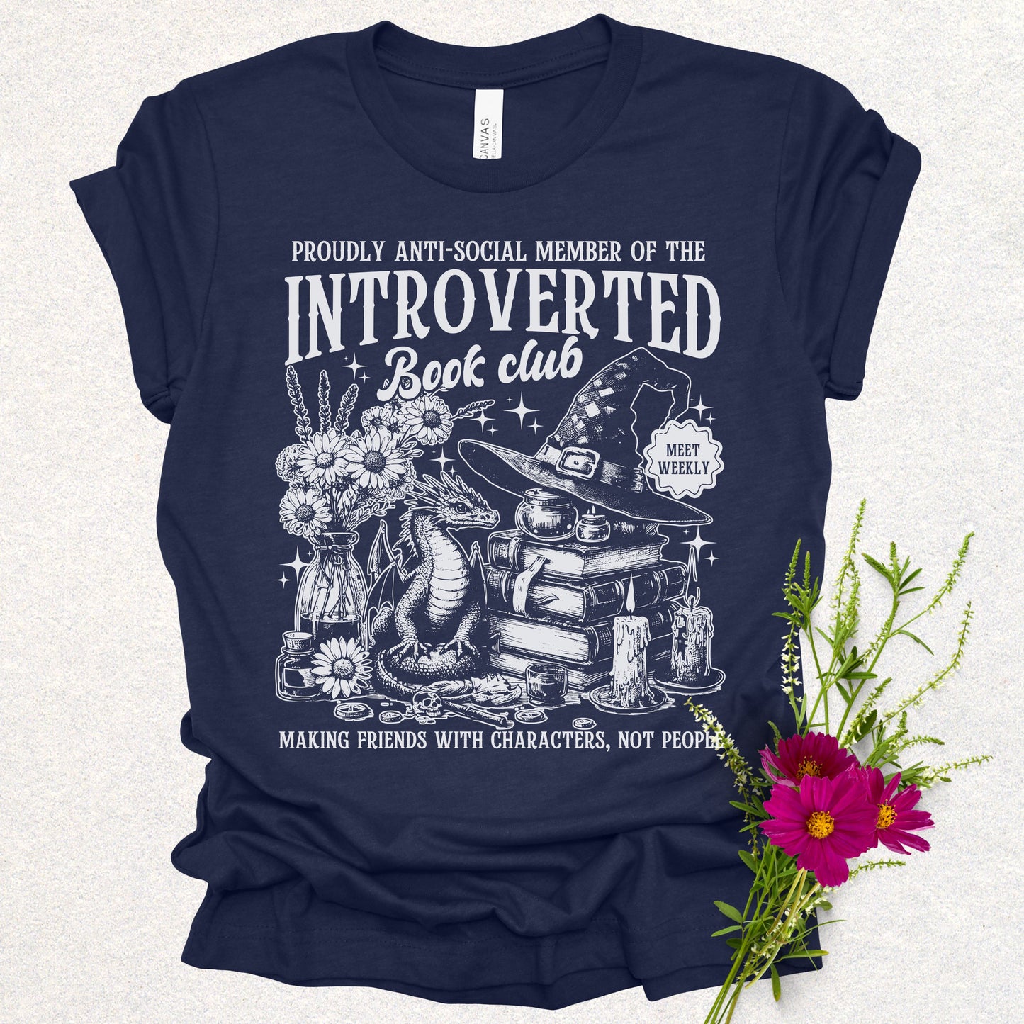 Introverted Book Club Tee