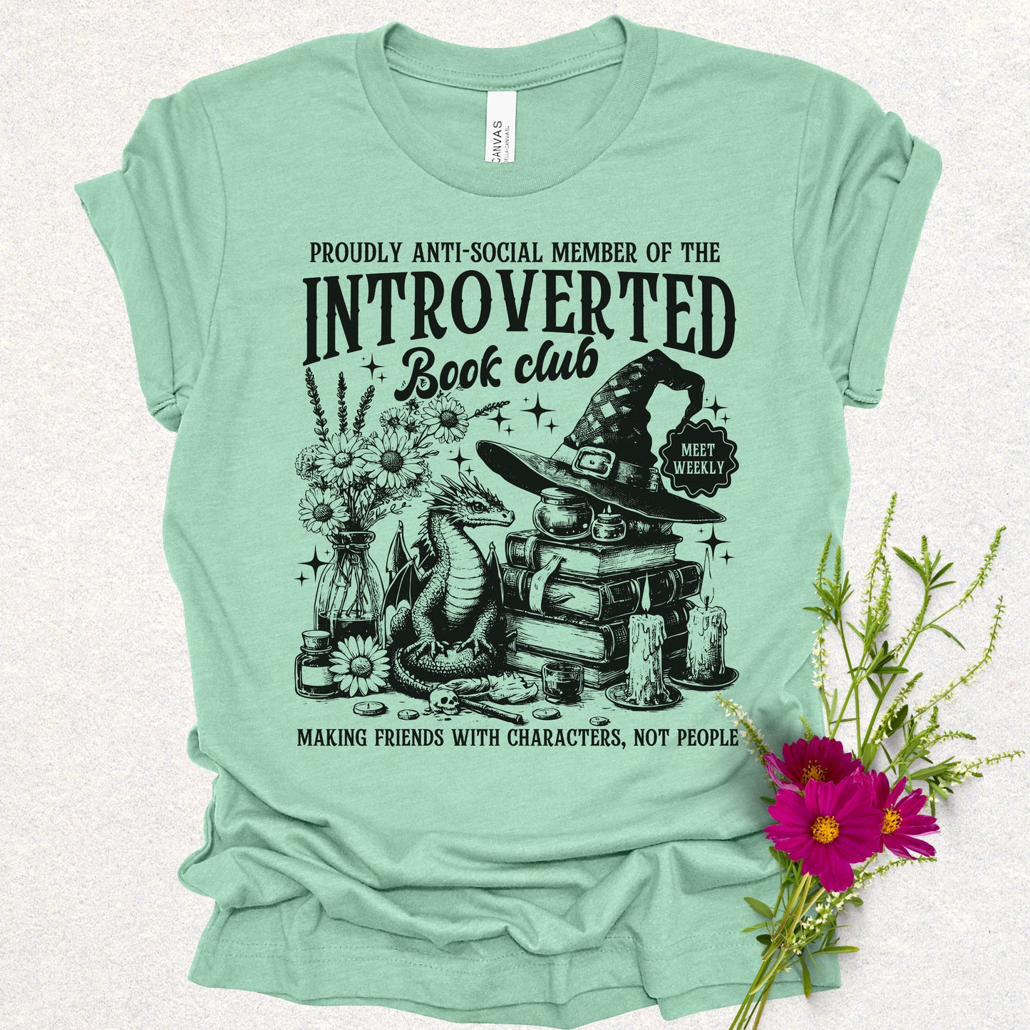 Introverted Book Club Tee