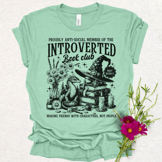 Introverted Book Club Tee