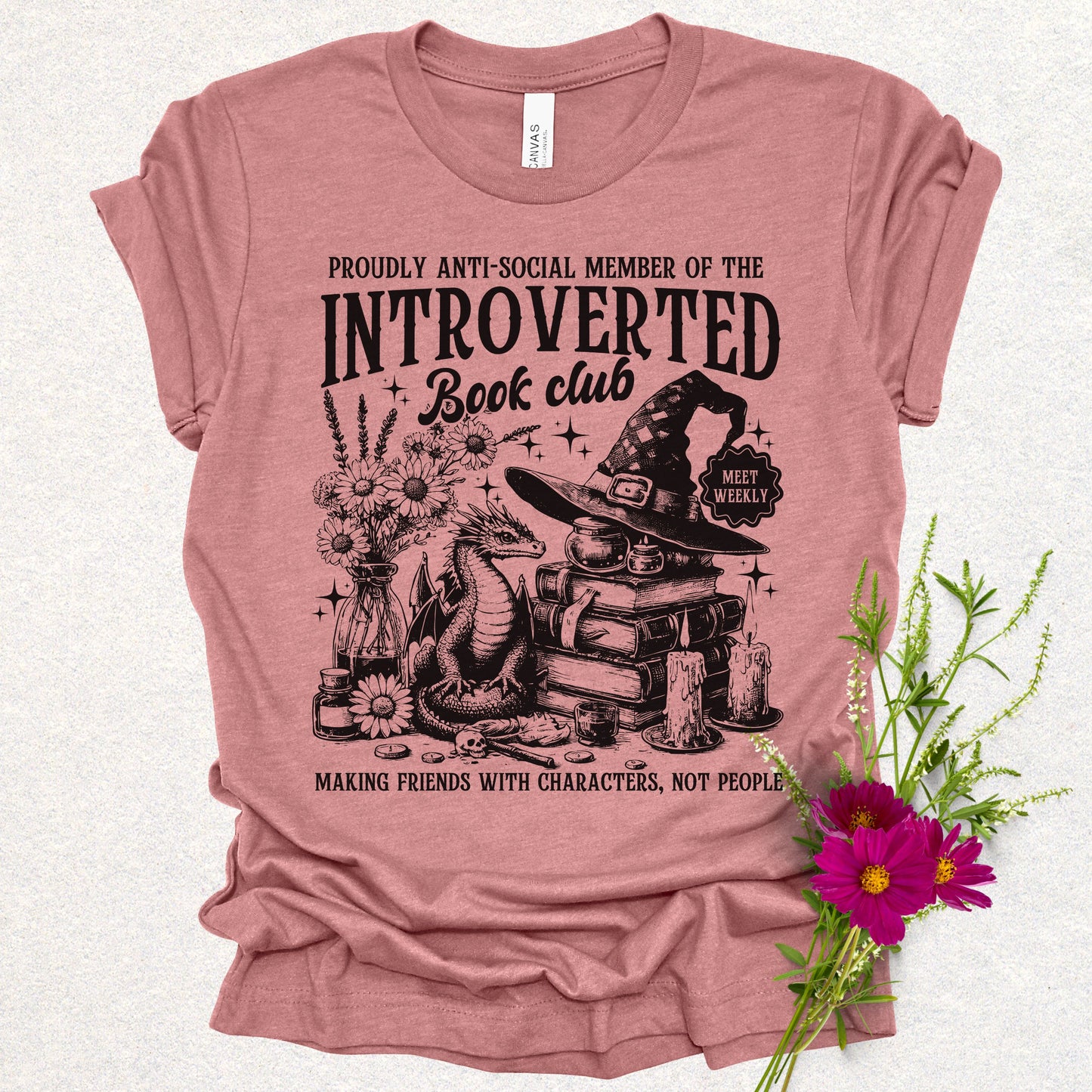 Introverted Book Club Tee