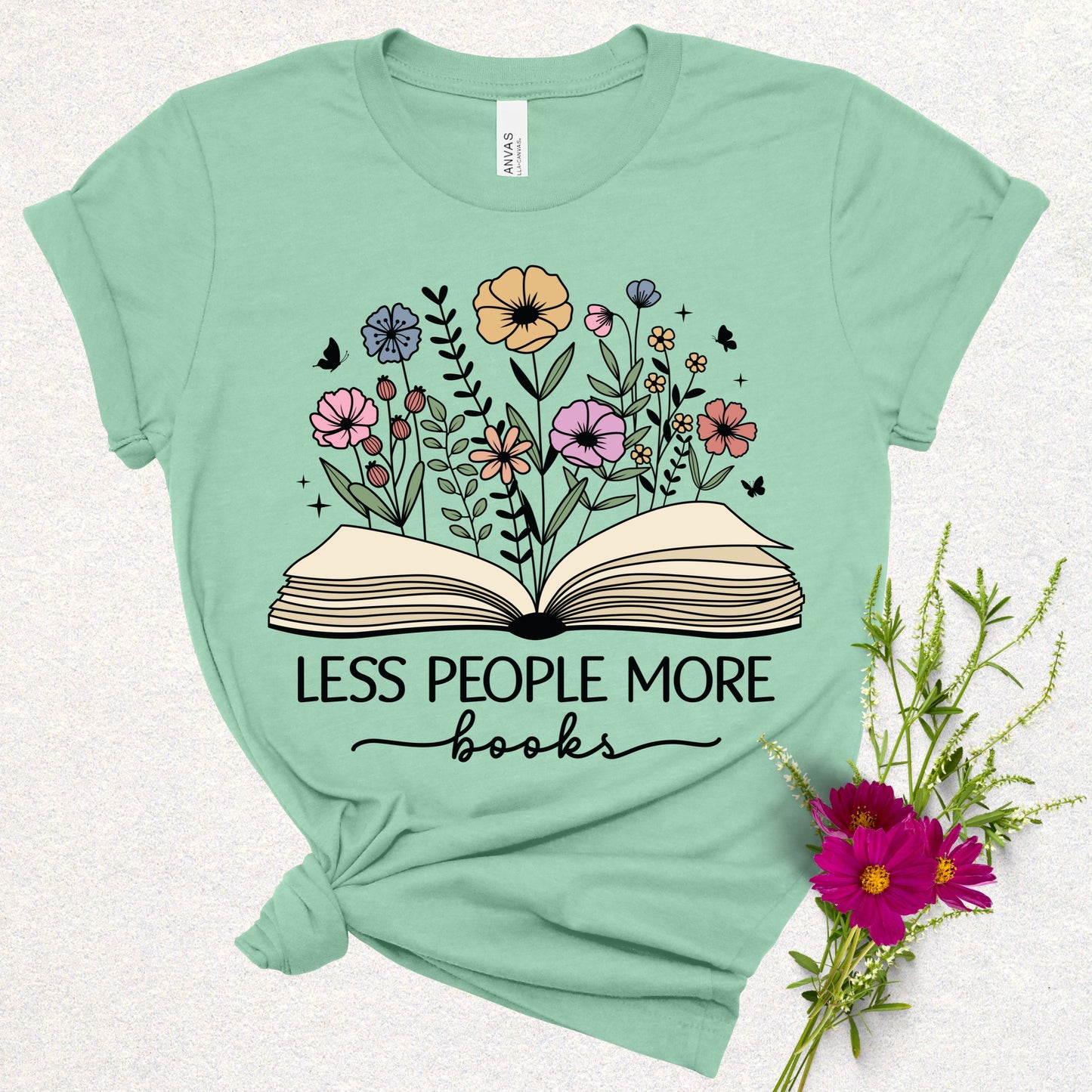 Less People More Books Tee
