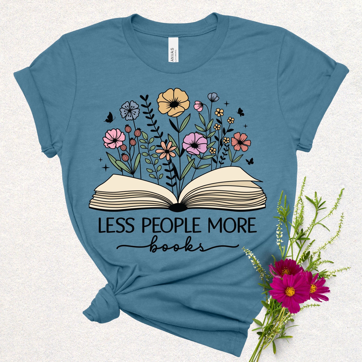 Less People More Books Tee