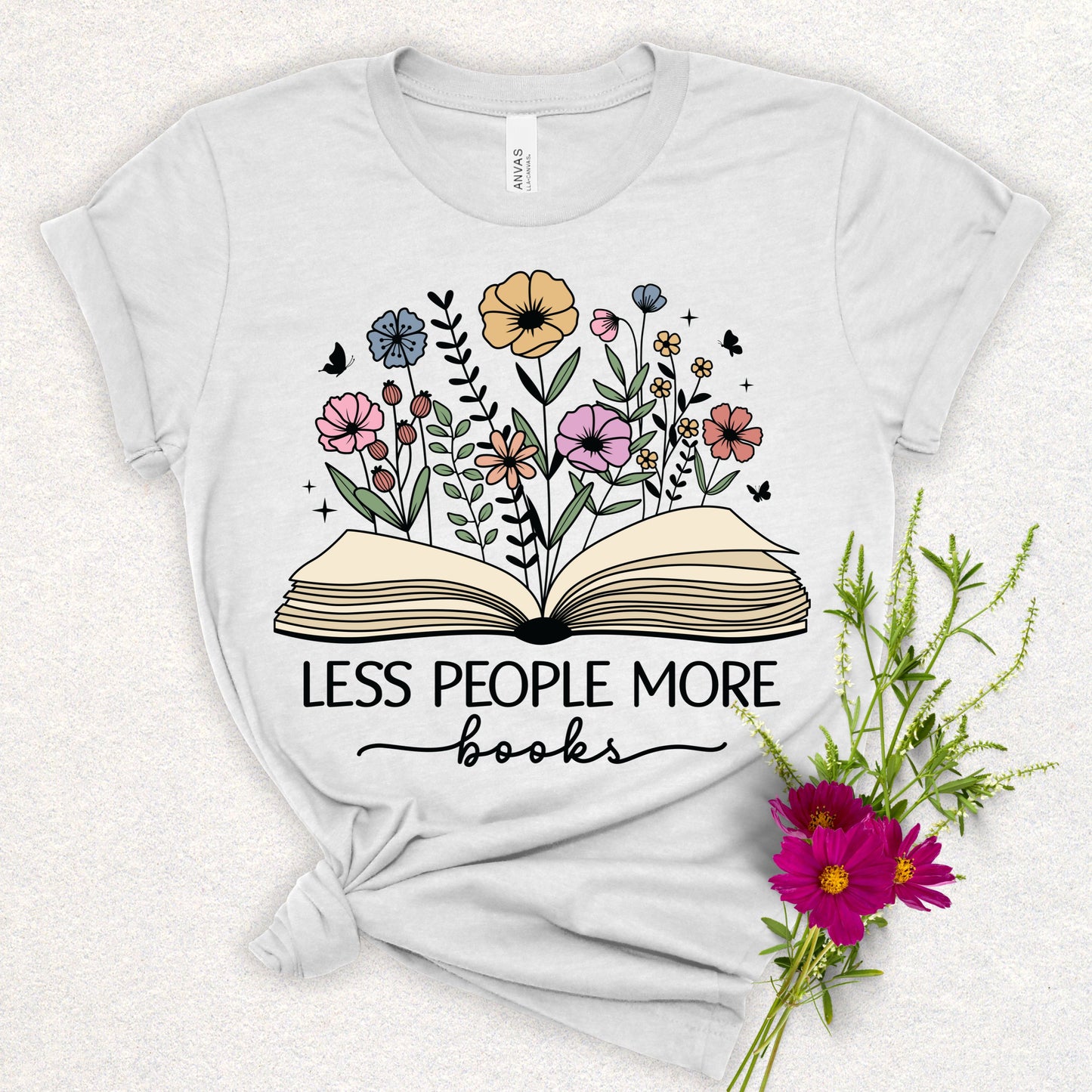 Less People More Books Tee