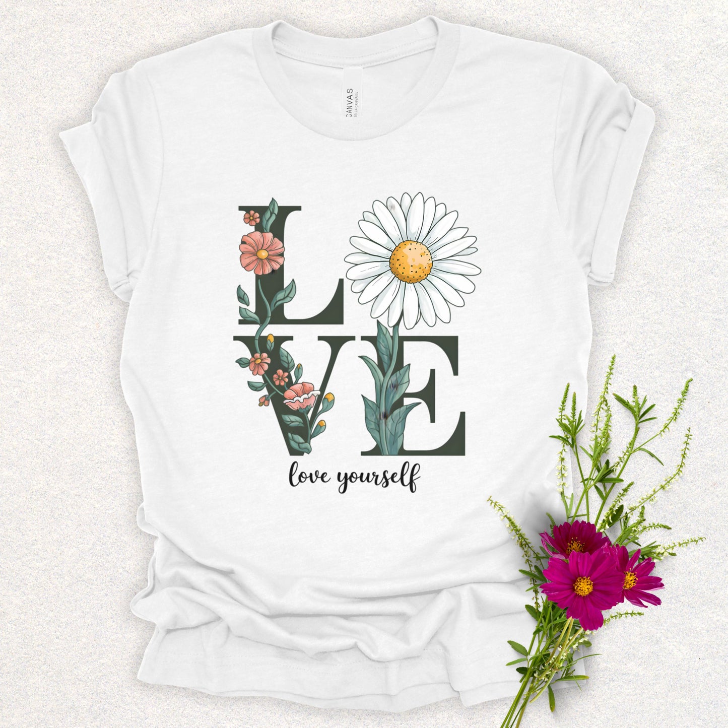 Love Yourself Floral Tee