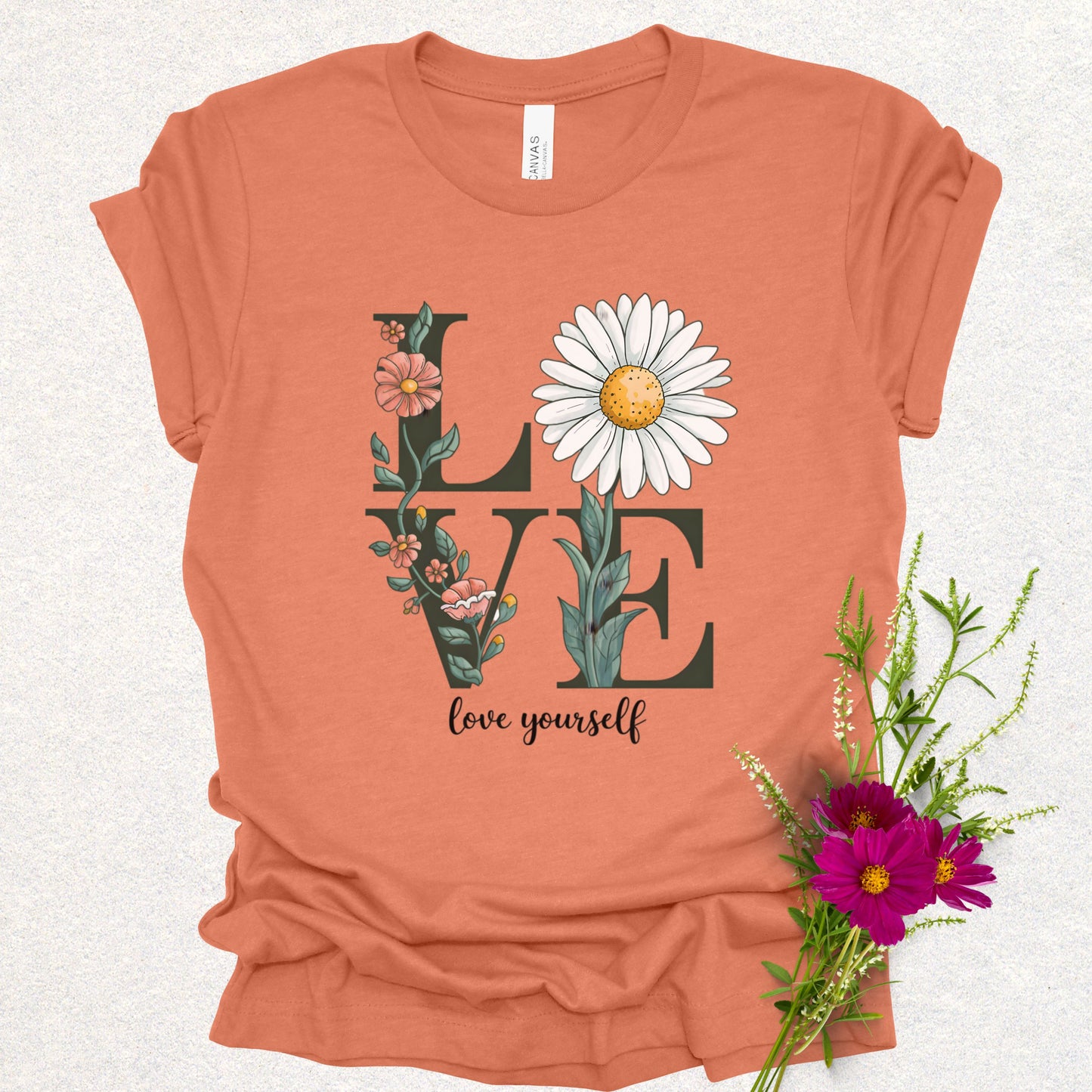 Love Yourself Floral Tee