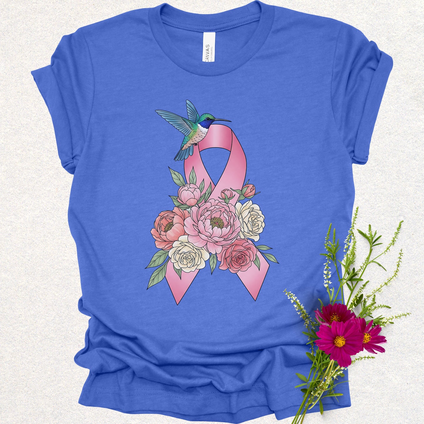 Hummingbird of Hope - Breast Cancer Awareness Tee