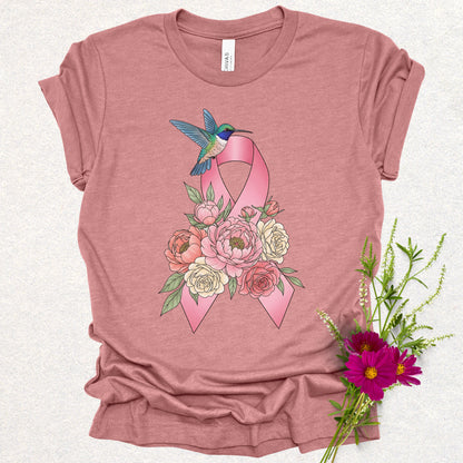 Hummingbird of Hope - Breast Cancer Awareness Tee