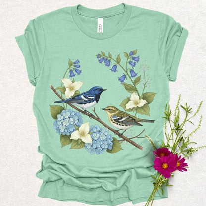 Songbird Series - Black Throated Blue Warbler Tee