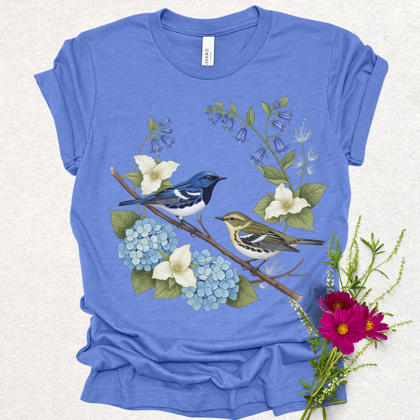 Songbird Series - Black Throated Blue Warbler Tee