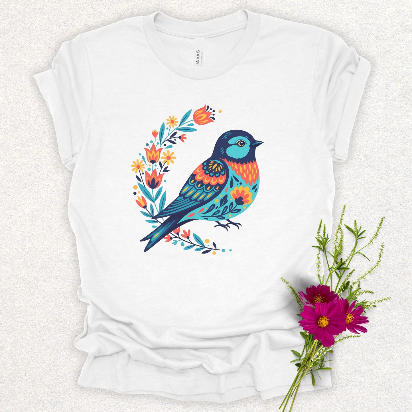 Floral Chickadee T-Shirt