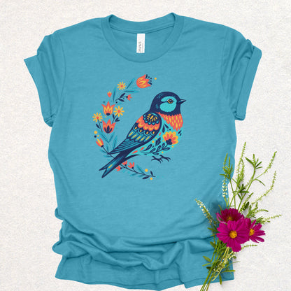 Floral Chickadee T-Shirt