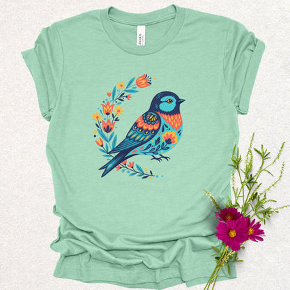 Floral Chickadee T-Shirt
