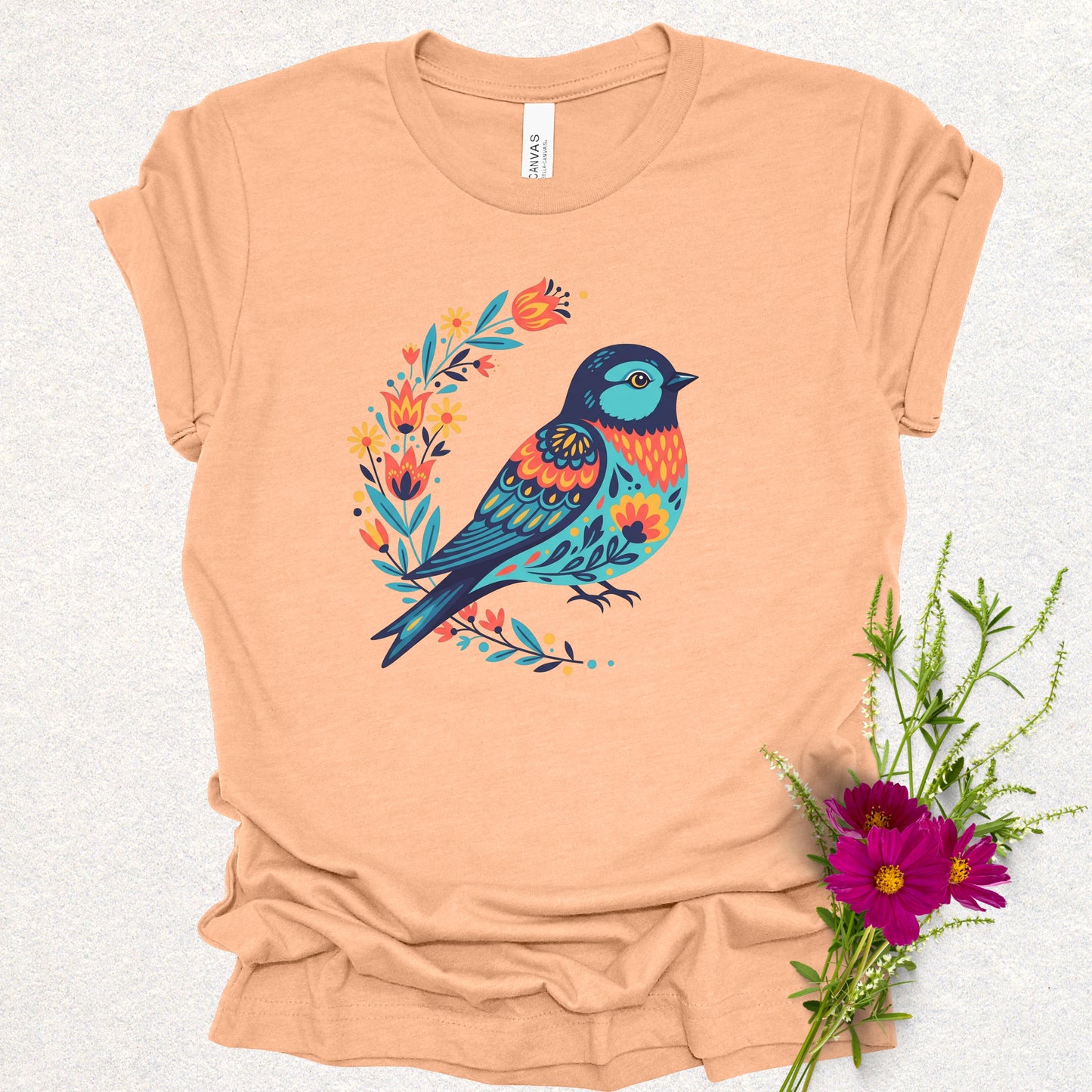 Floral Chickadee T-Shirt