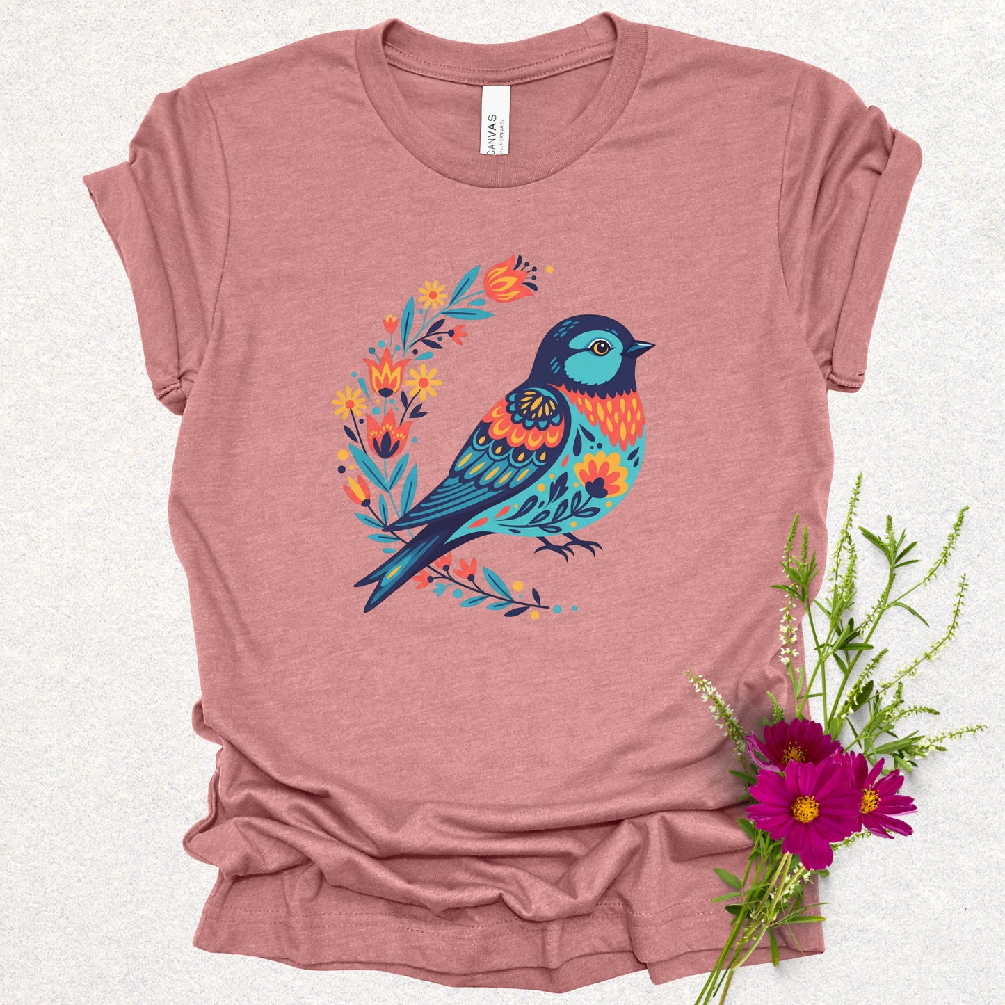 Floral Chickadee T-Shirt