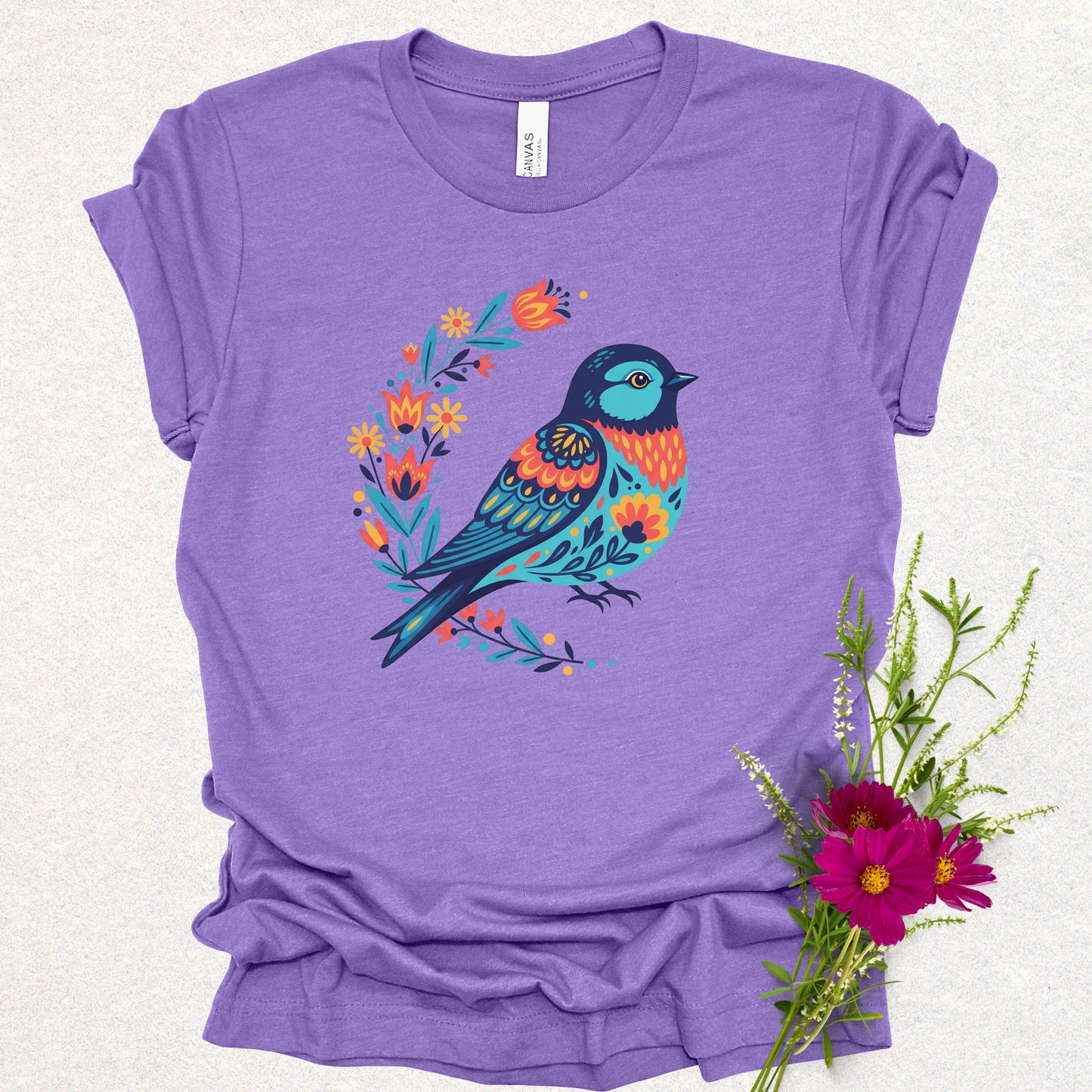 Floral Chickadee T-Shirt