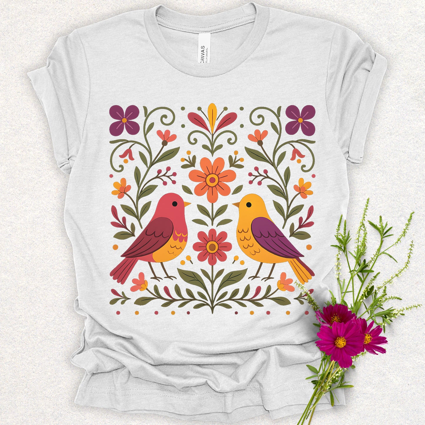 Kindred Wings Floral Birds Tee