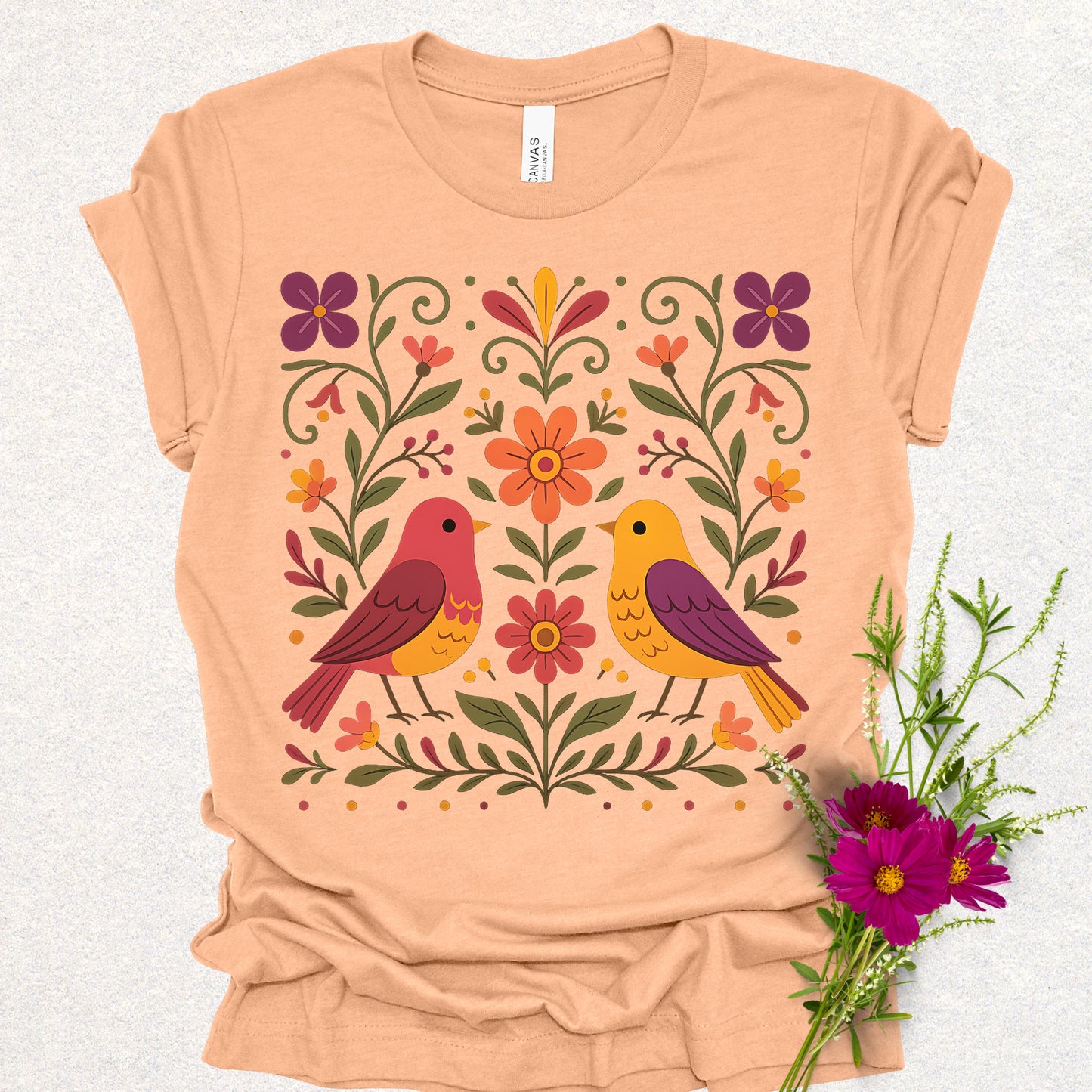 Kindred Wings Floral Birds Tee