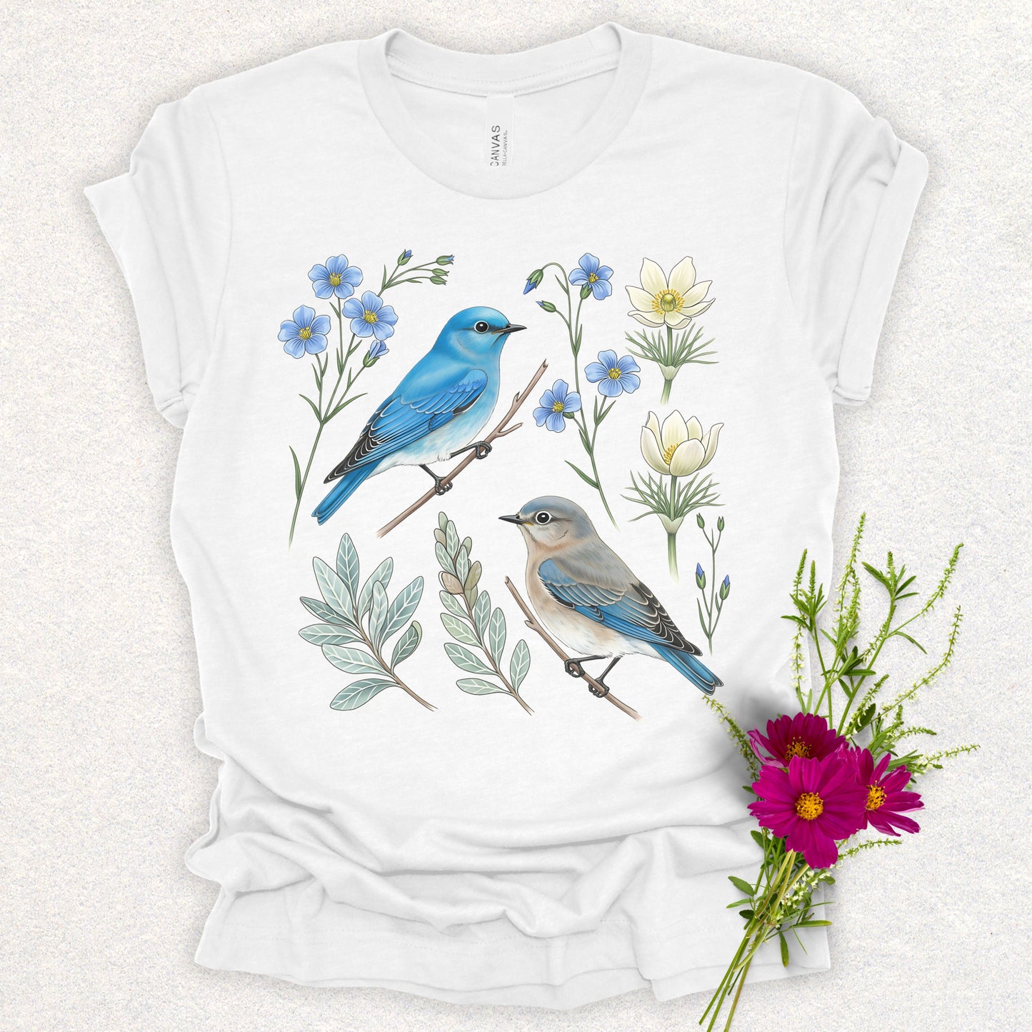 Songbird Series - Mountain Bluebirds Tee