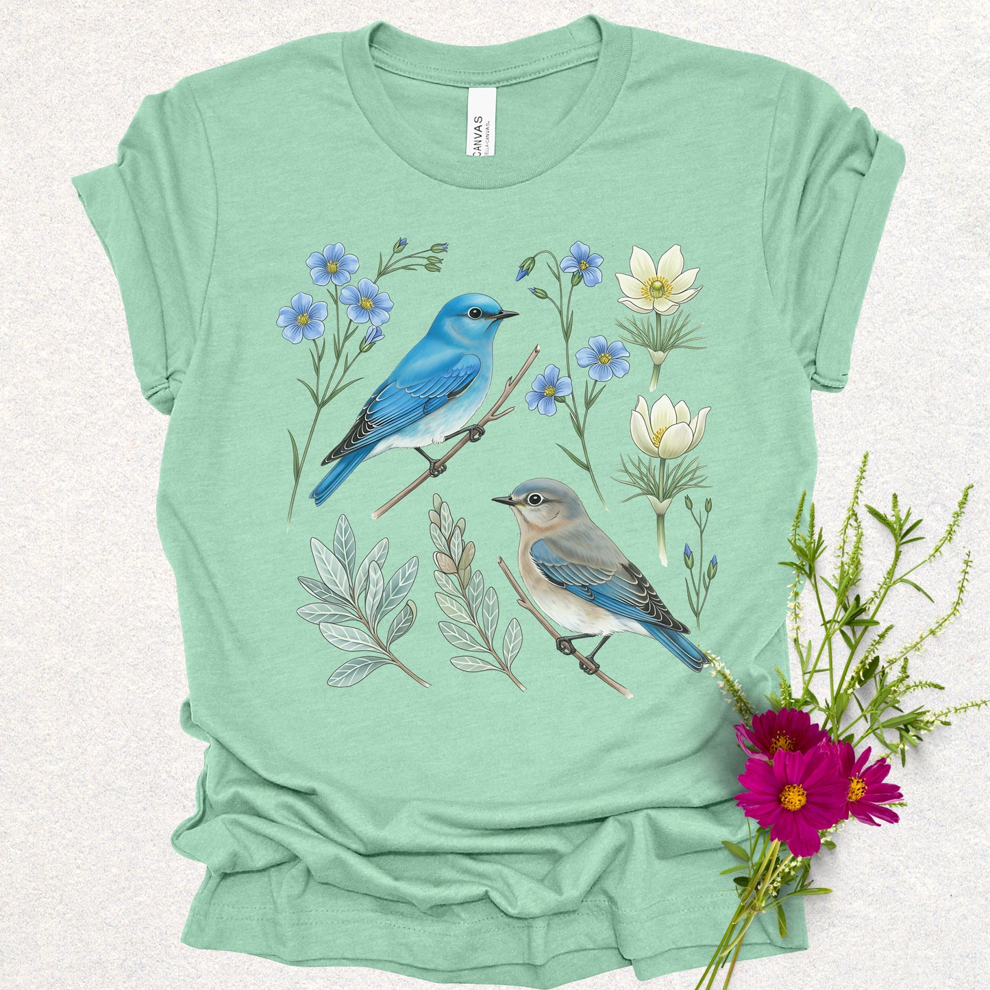 Songbird Series - Mountain Bluebirds Tee