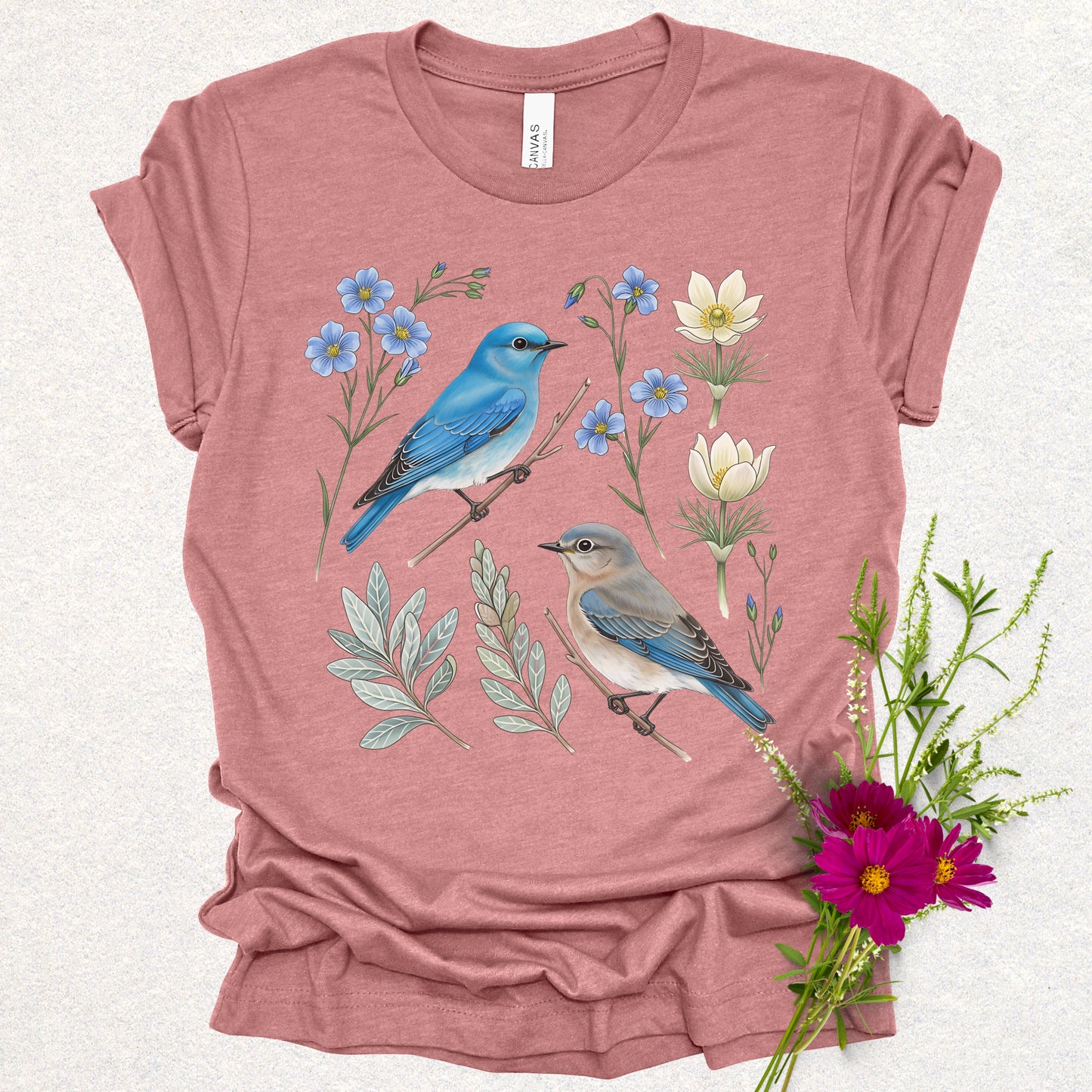 Songbird Series - Mountain Bluebirds Tee
