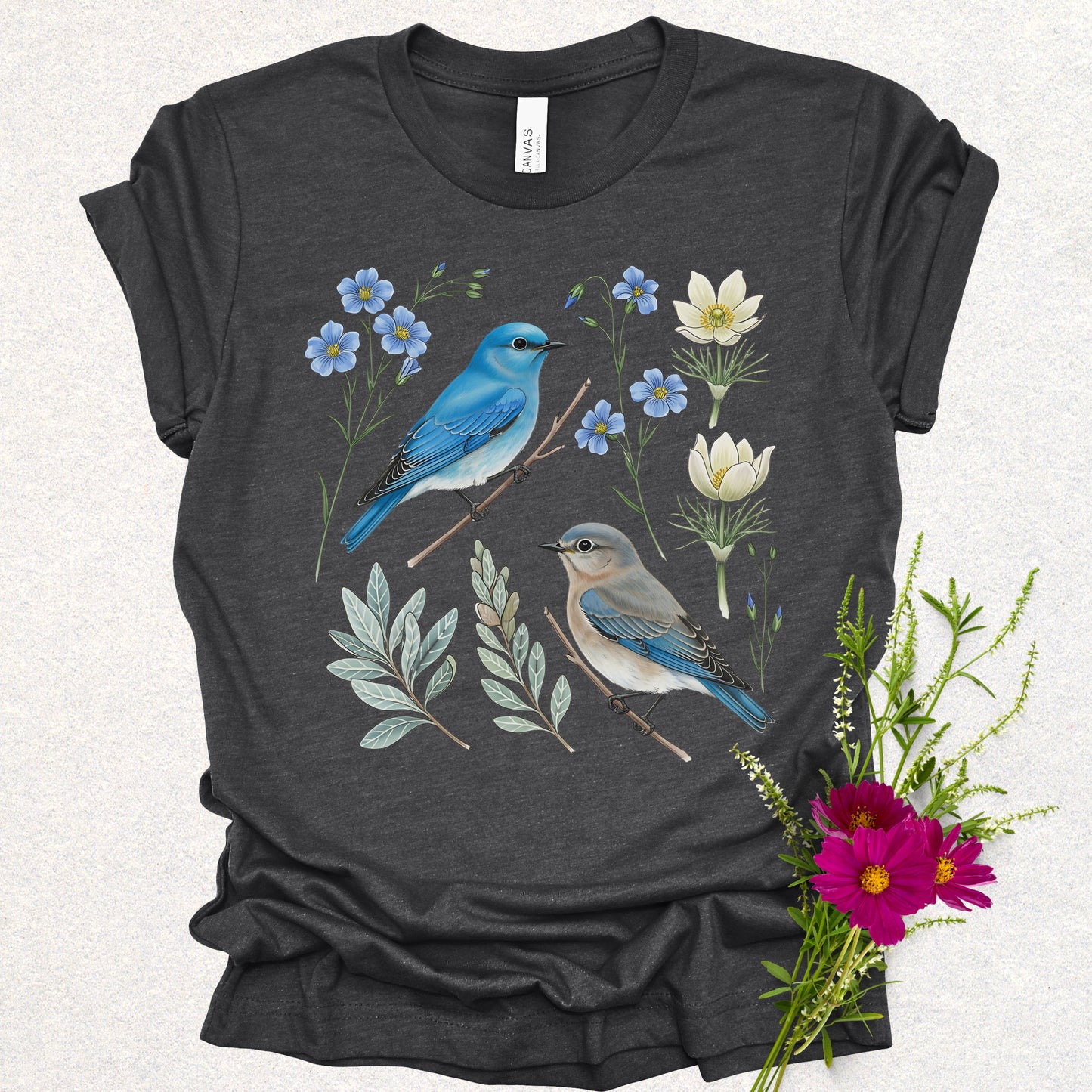 Songbird Series - Mountain Bluebirds Tee