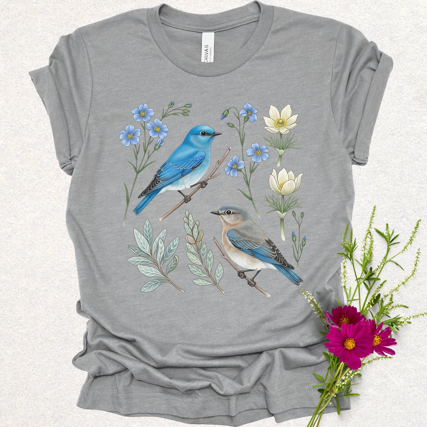 Songbird Series - Mountain Bluebirds Tee