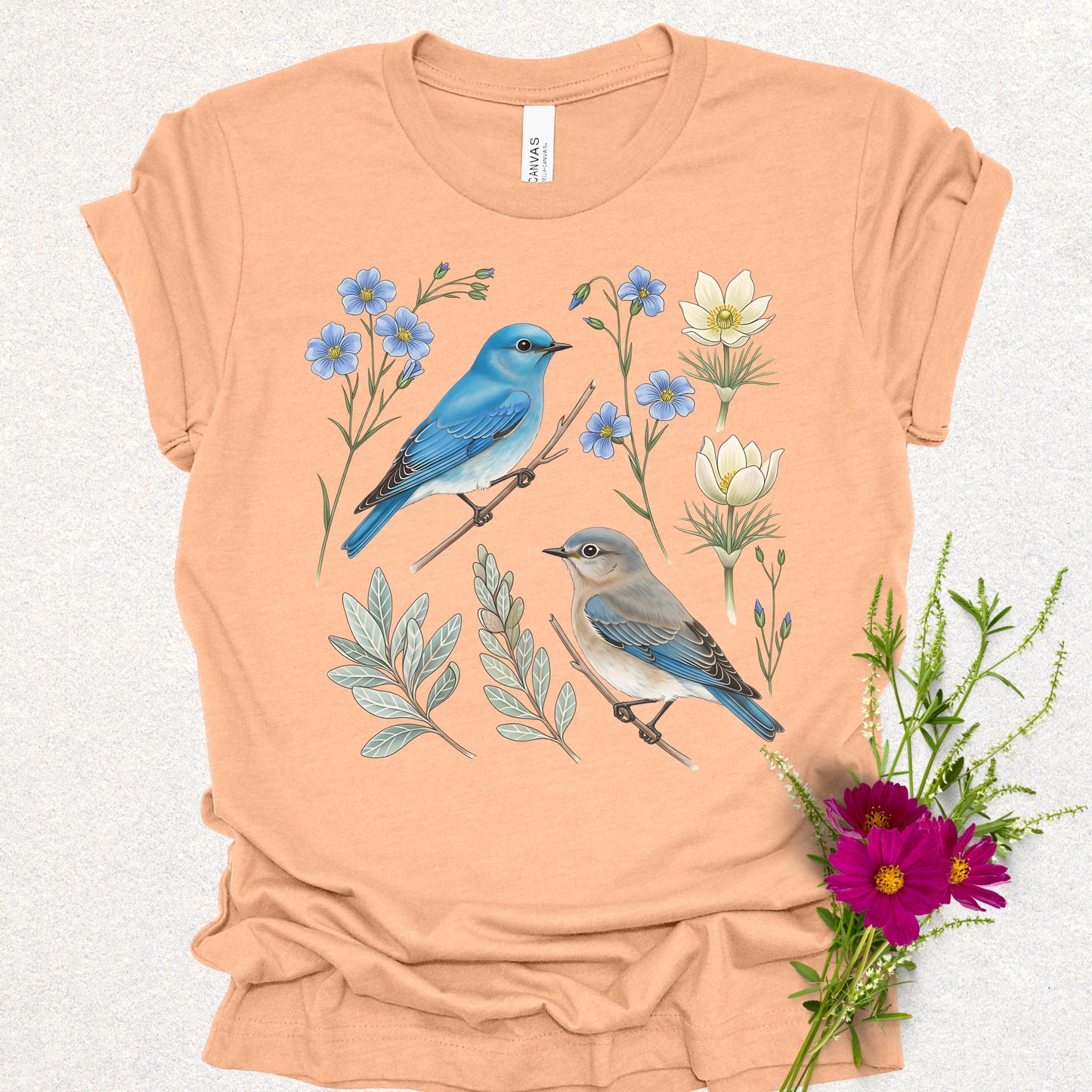 Songbird Series - Mountain Bluebirds Tee