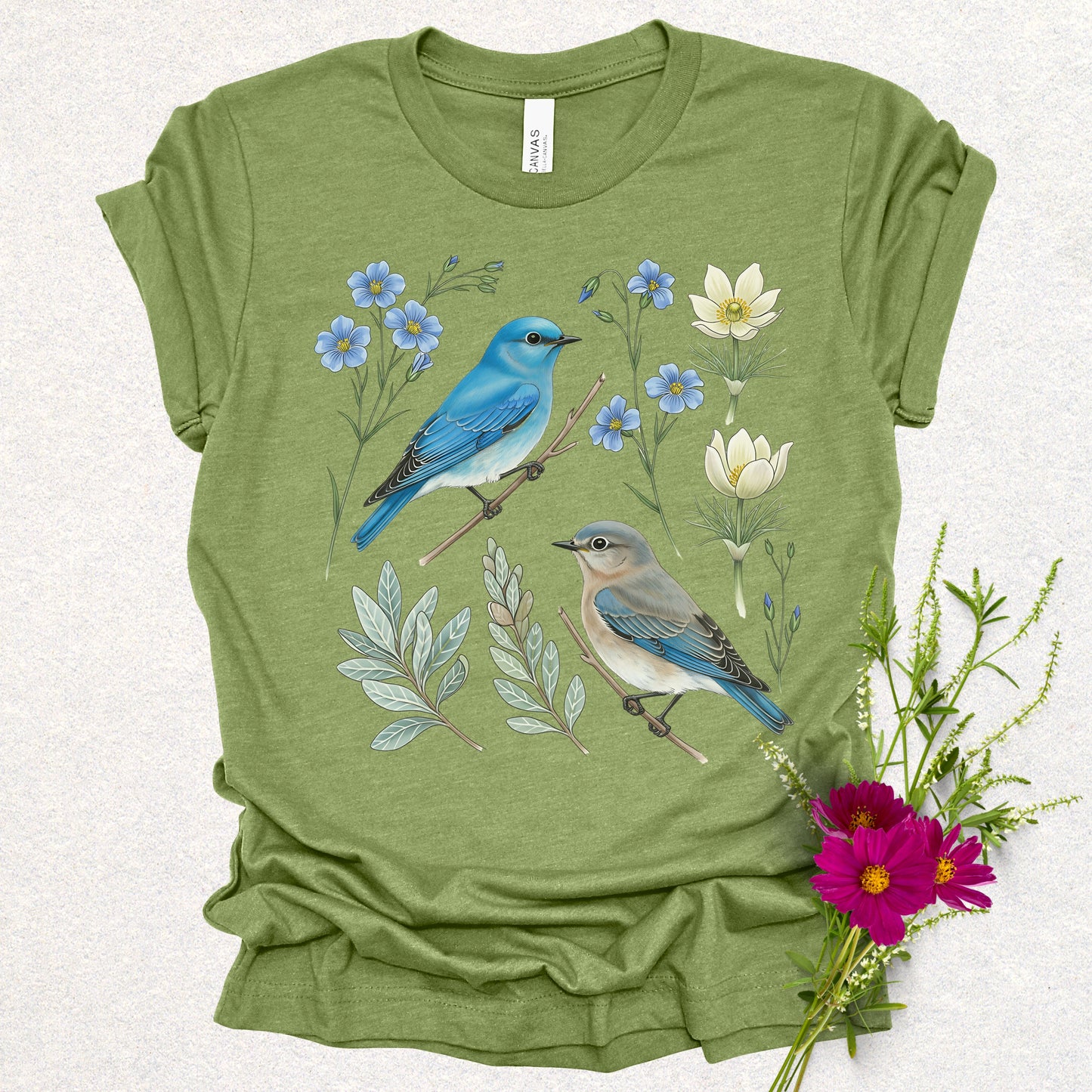 Songbird Series - Mountain Bluebirds Tee