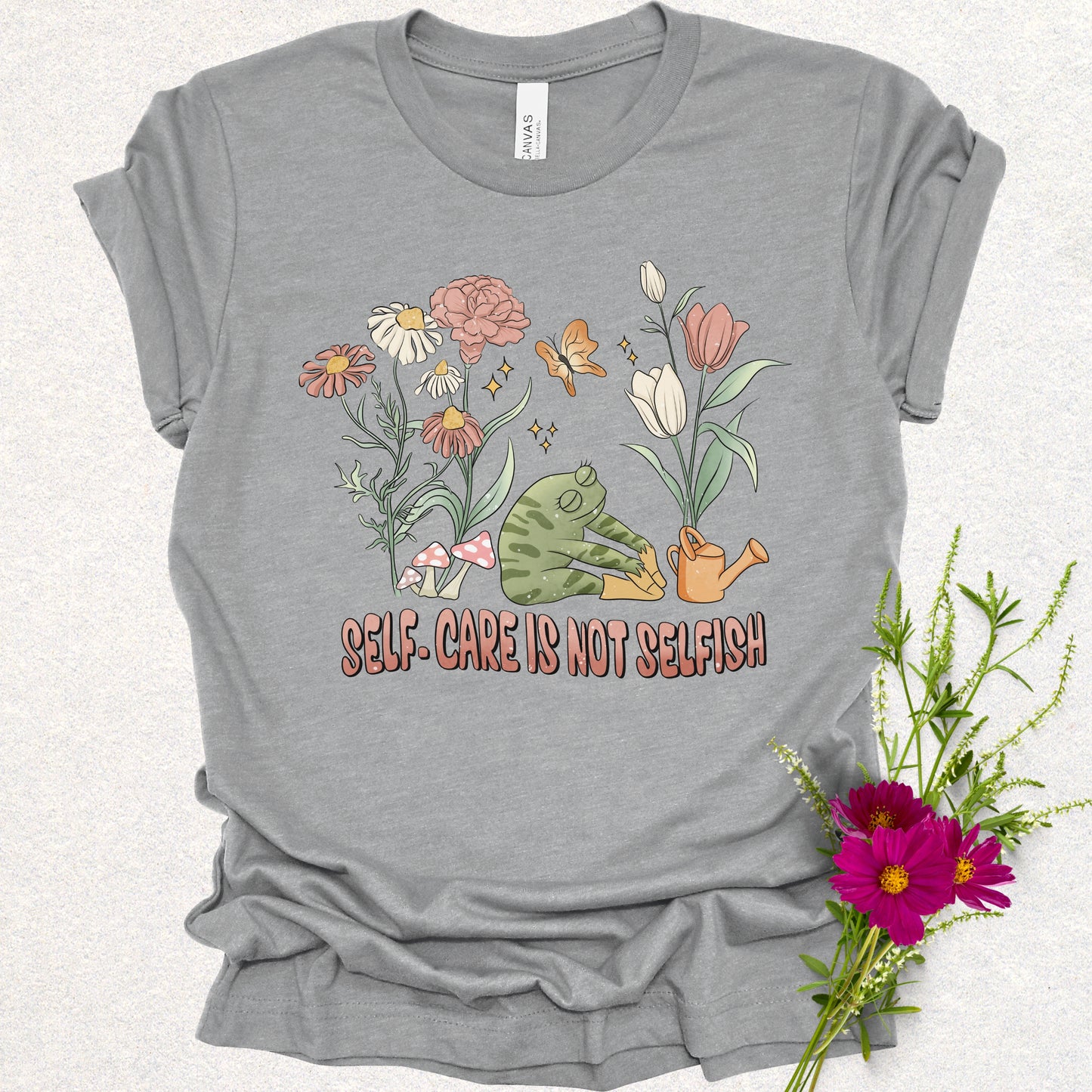Self-Care Floral Tee