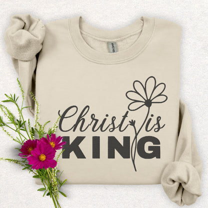 Embroidered Christ is King Sweatshirt