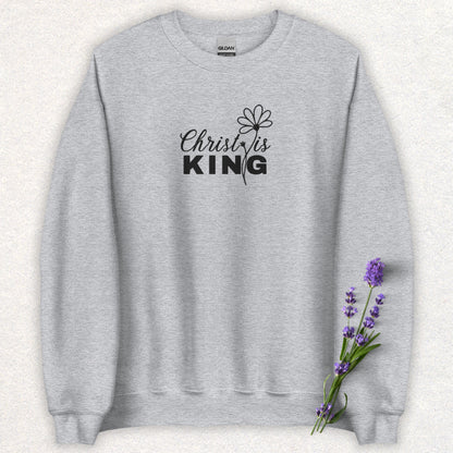 Embroidered Christ is King Sweatshirt