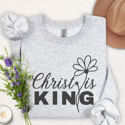 Embroidered Christ is King Sweatshirt