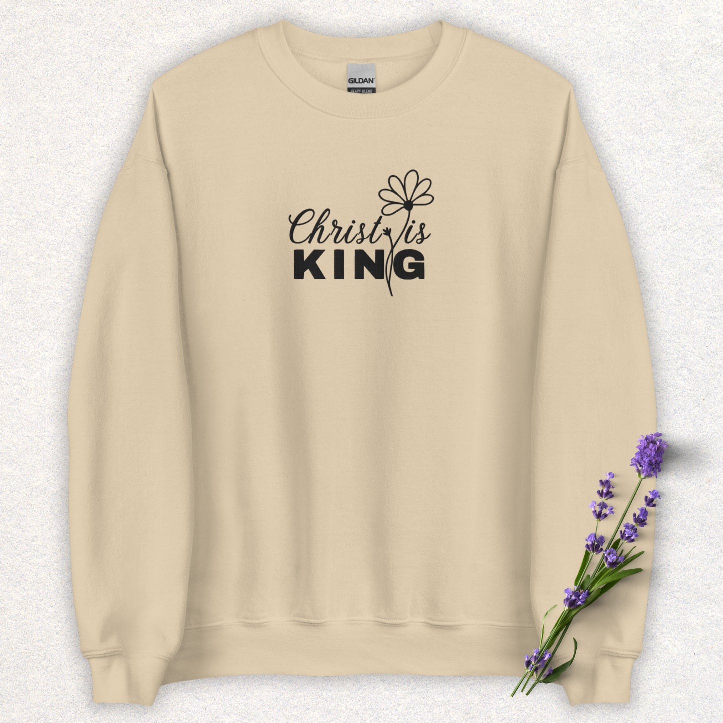 Embroidered Christ is King Sweatshirt