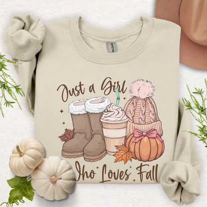 Just a Girl Who Loves Fall Sweatshirt