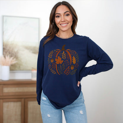 Autumn Pumpkin Long Sleeve Tee