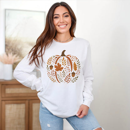 Autumn Pumpkin Long Sleeve Tee