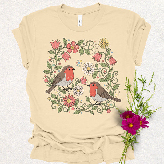 Blooming with Robins Tee