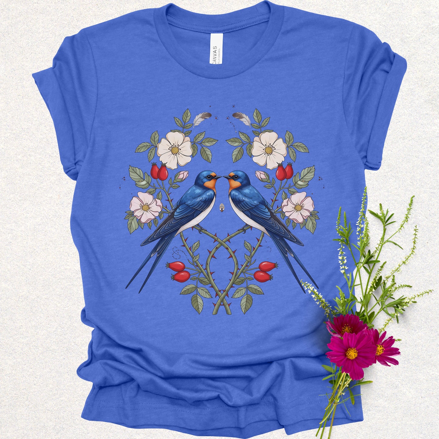 Songbird Series - Swallows in Bloom Tee