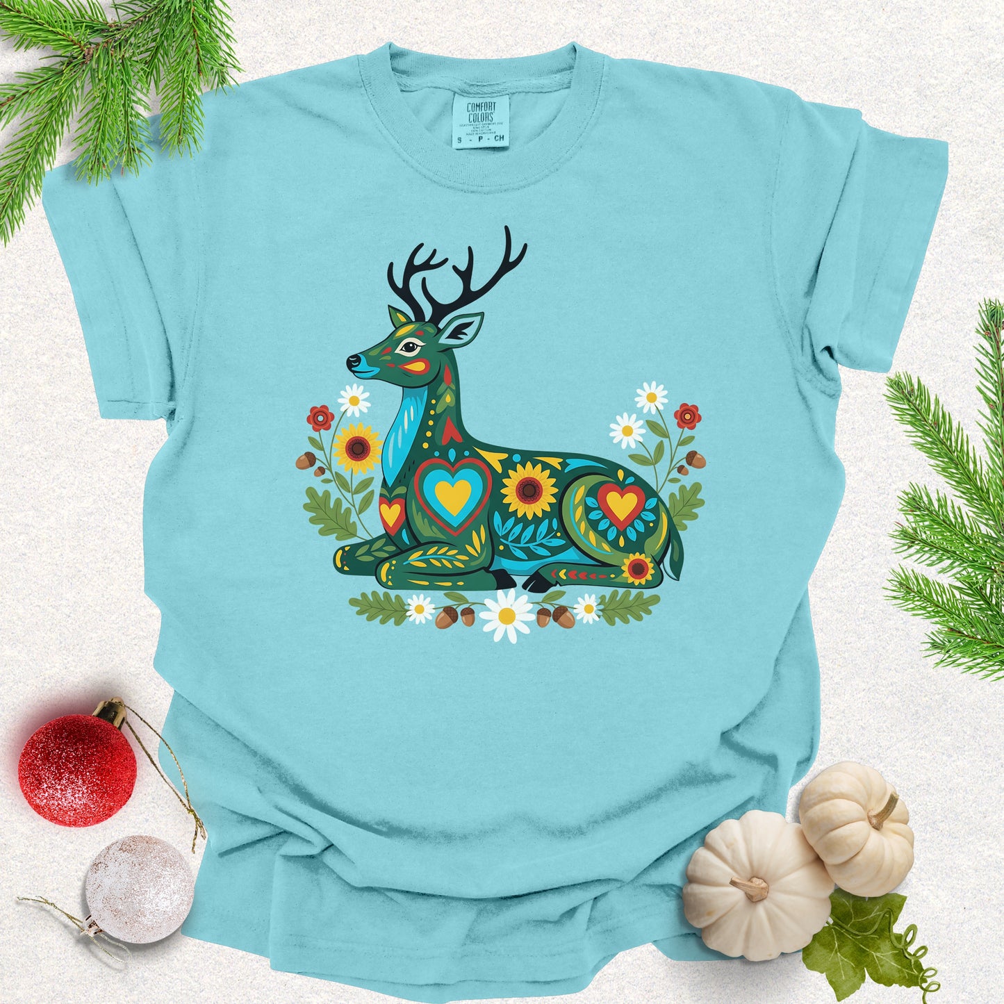Folk Art Wild Meadow Stag Tee