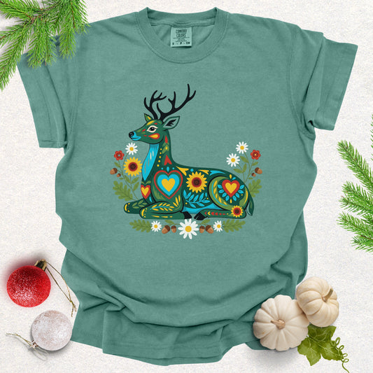 Folk Art Wild Meadow Stag Tee