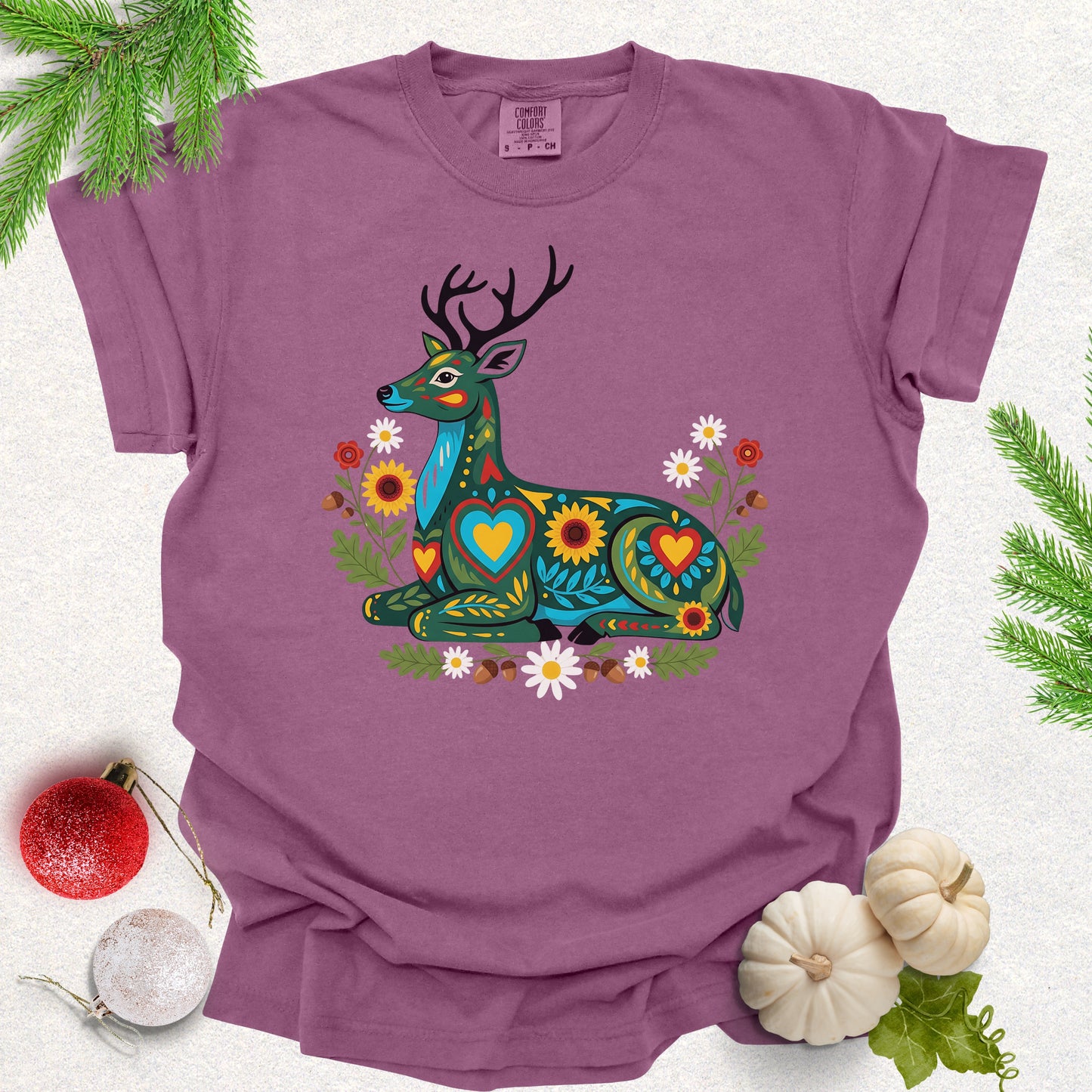 Folk Art Wild Meadow Stag Tee