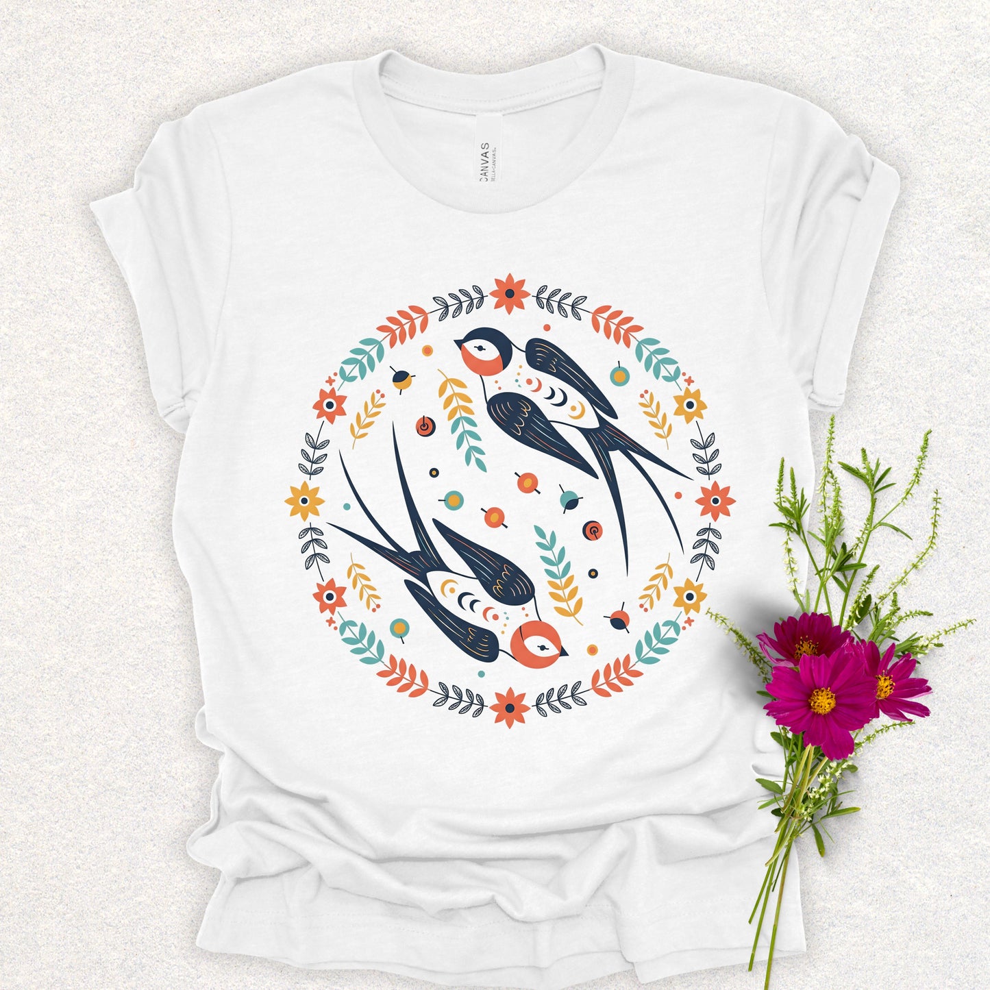 Whimsical Bird Dance Tee