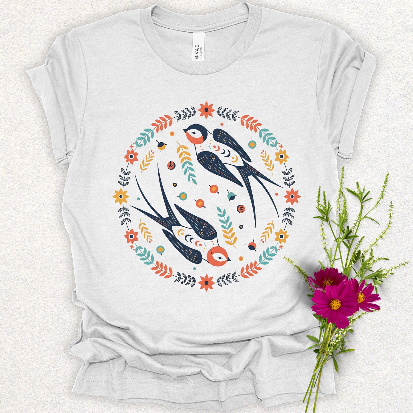 Whimsical Bird Dance Tee