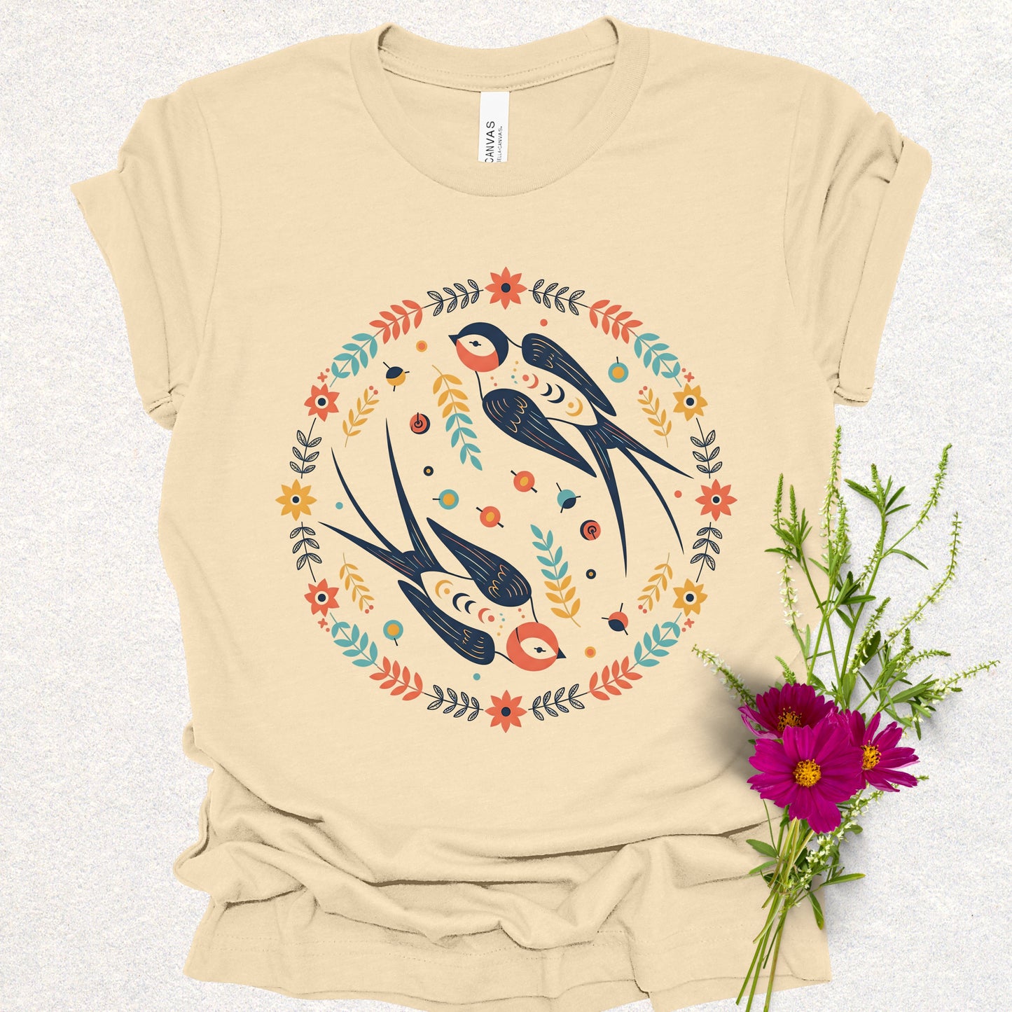 Whimsical Bird Dance Tee