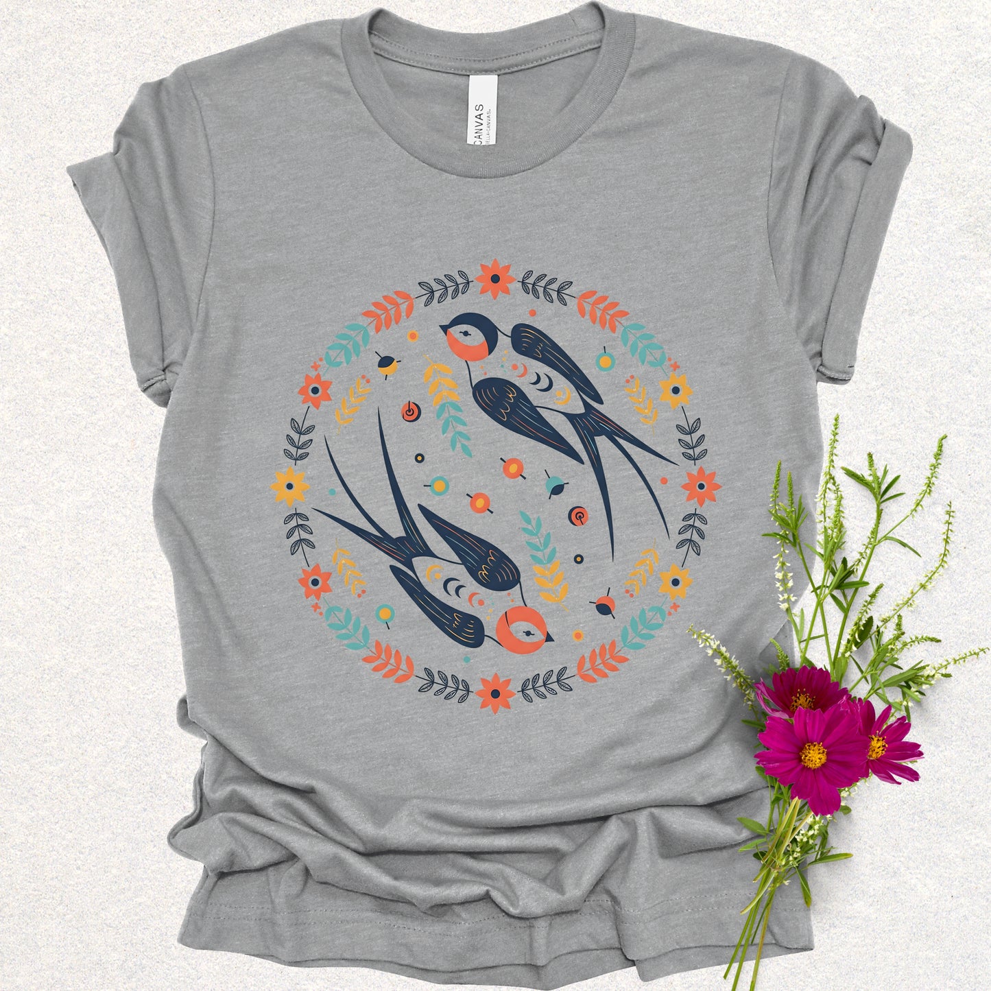 Whimsical Bird Dance Tee