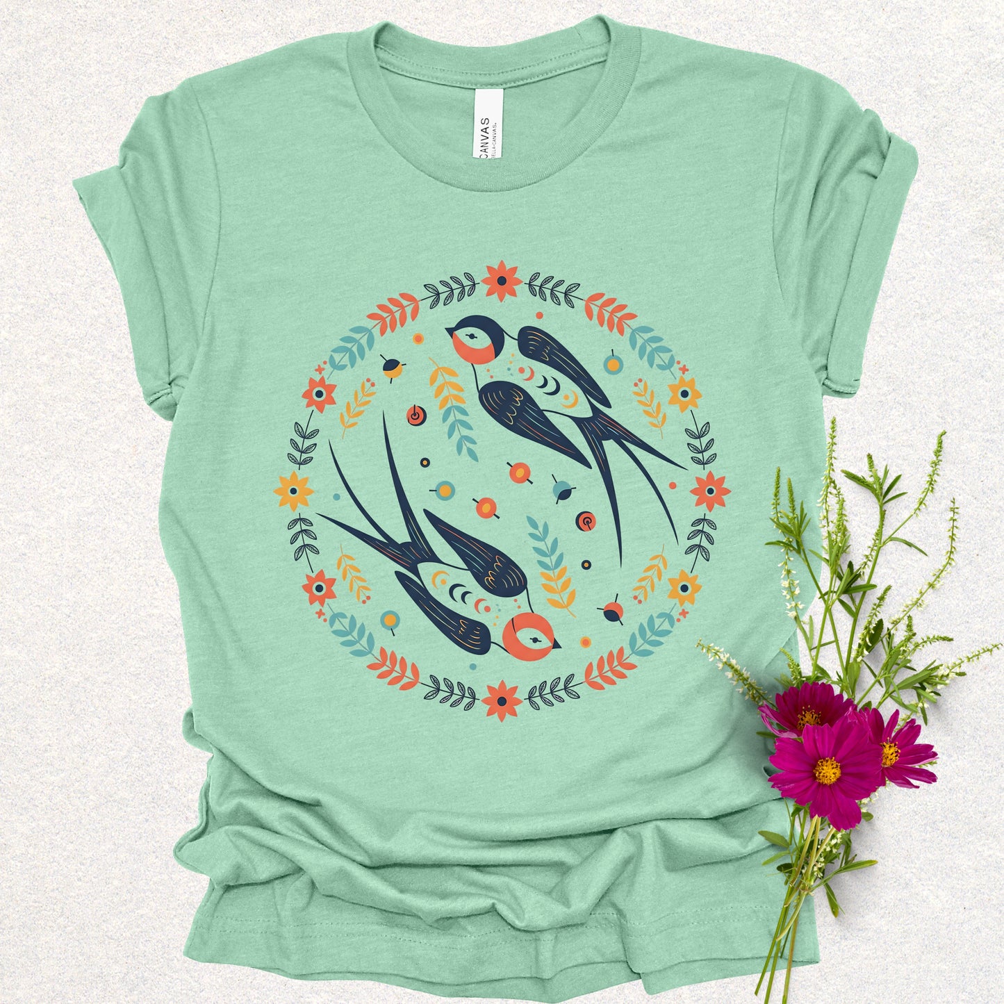 Whimsical Bird Dance Tee
